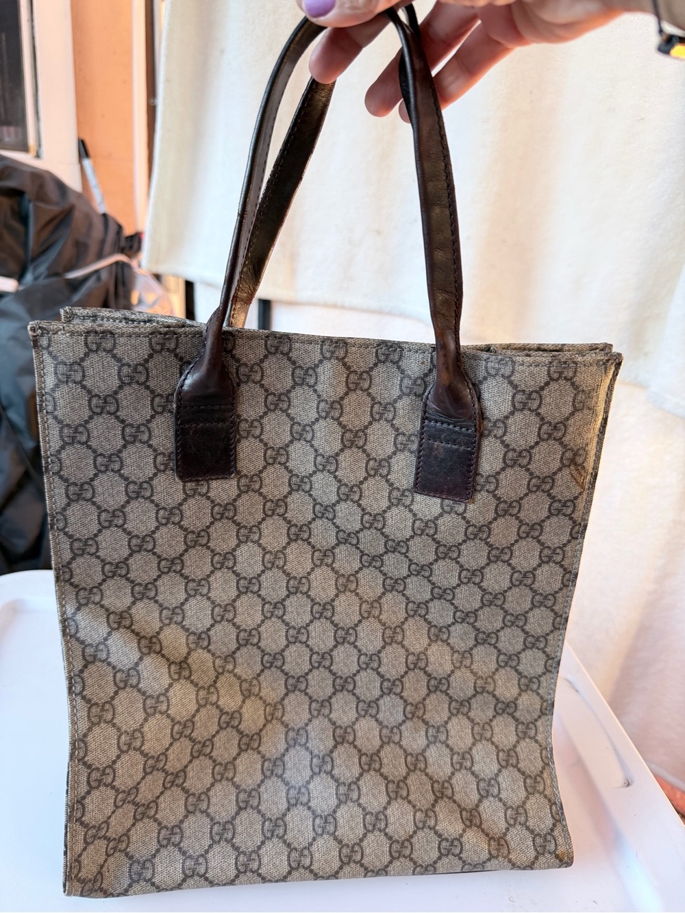 Gucci Beige/Brown Monogram Canvas Tote